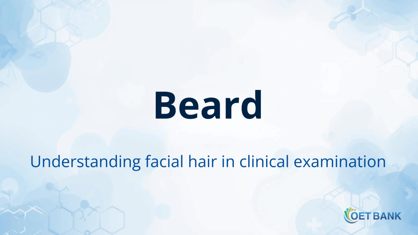 close-up of lower face showing beard region for medical study