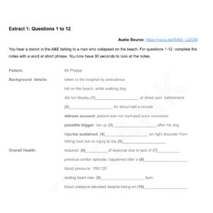 Alternative view of OET Full Mock Test - Medicine Vol.01