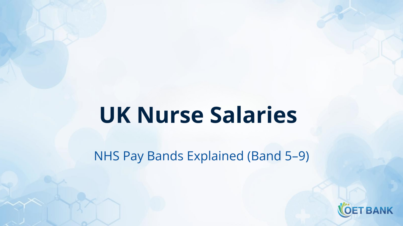 UK nurse salaries by NHS band from Band 5 to Band 9 in 2025