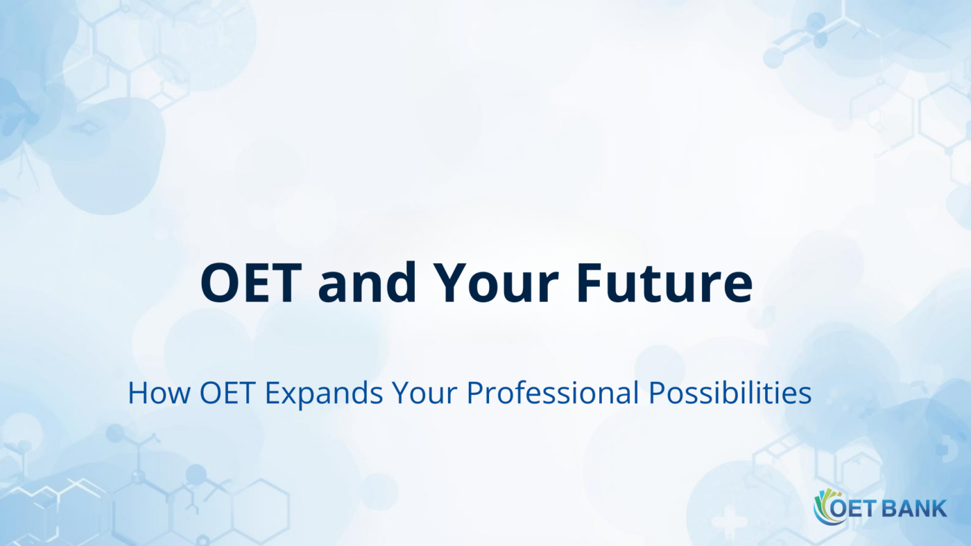 OET beyond the exam concept