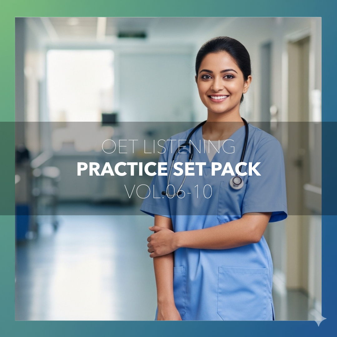 OET Listening Practice Test Pack - Part A Vol.06-10 (10 Extracts)