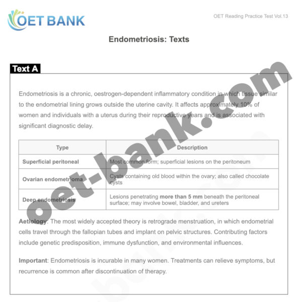 OET Reading Practice Test Vol.13 | OET BANK