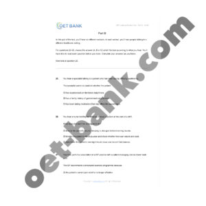 Alternative view of OET Listening Practice Test - Part B - Vol.02