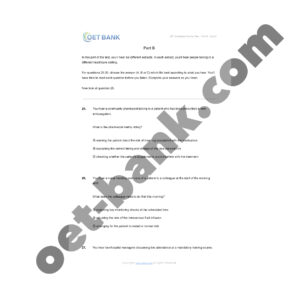 Alternative view of OET Listening Practice Test - Part B - Vol.03