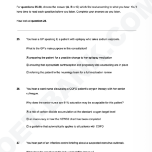 Alternative view of OET Listening Practice Test - Part B - Vol.09