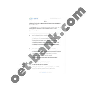 Alternative view of OET Listening Practice Test - Part B - Vol.10