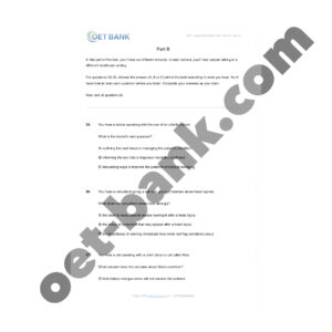 Alternative view of OET Listening Practice Test - Part B - Vol.01