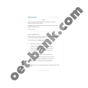 Alternative view of OET Listening Practice Test - Part C - Vol.01