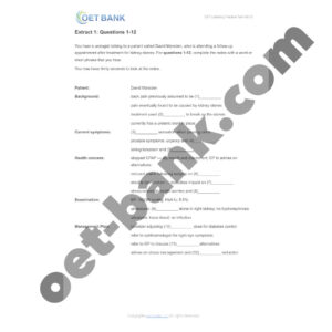 Alternative view of OET Listening Practice Test - Part A Vol.13