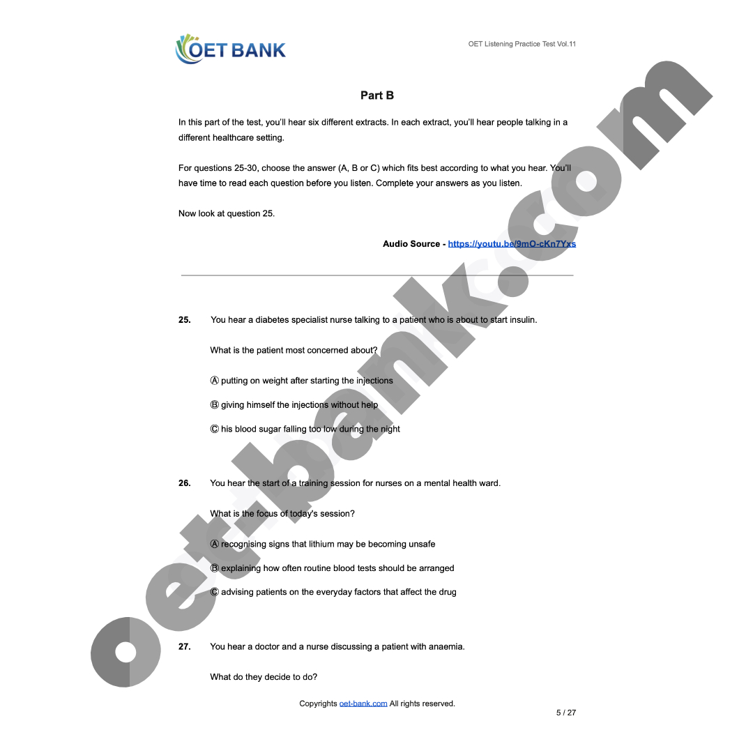 OET Listening Practice Test Vol.11 - Image 4