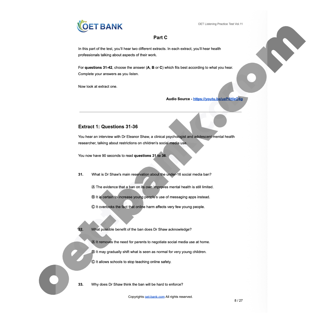 OET Listening Practice Test Vol.11 - Image 3