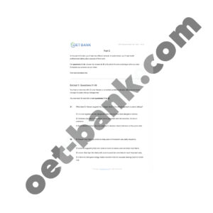 Alternative view of OET Listening Practice Test - Part C - Vol.04