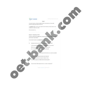 Alternative view of OET Listening Practice Test - Part C - Vol.05