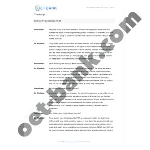 Alternative view of OET Listening Practice Test - Part C - Vol.08