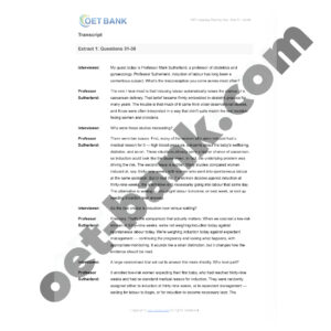 Alternative view of OET Listening Practice Test - Part C - Vol.09