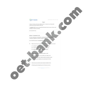 Alternative view of OET Listening Practice Test - Part C - Vol.07