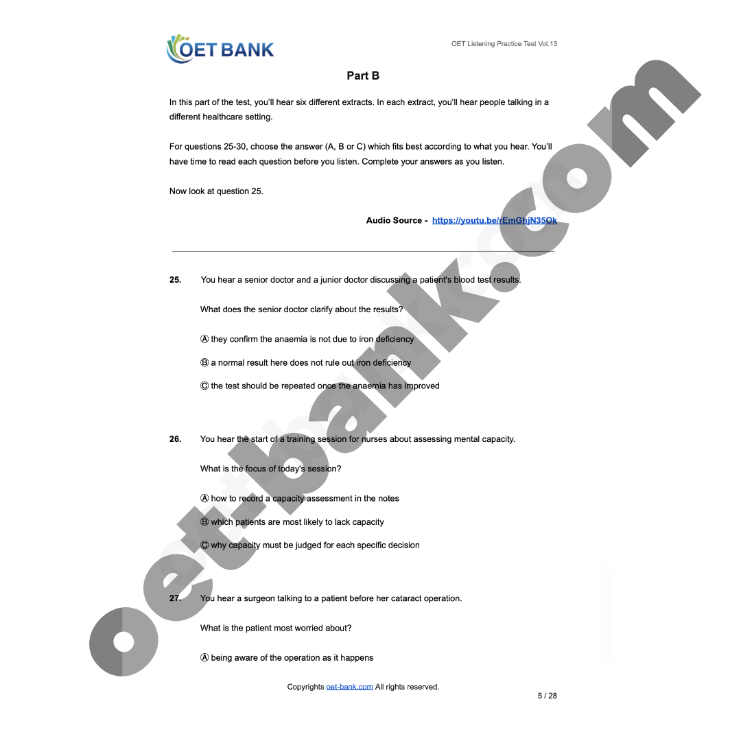 OET Listening Practice Test Vol.13 - Image 4