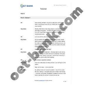 Alternative view of OET Listening Practice Test Vol.15