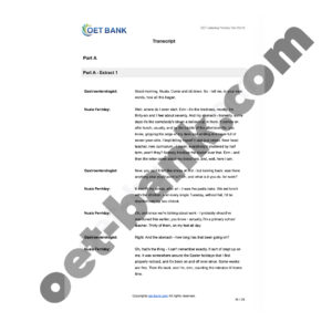 Alternative view of OET Listening Practice Test Vol.16
